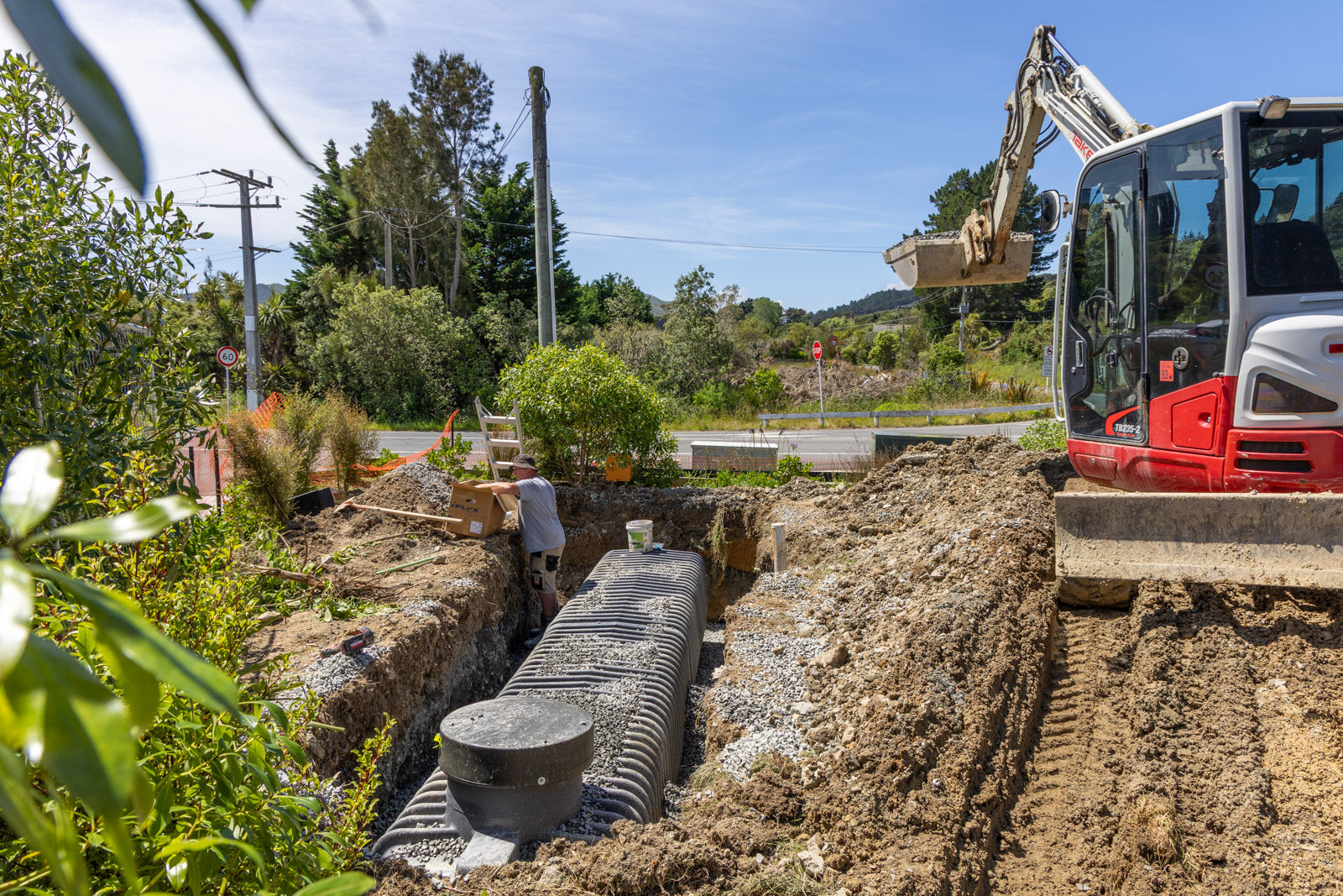 Promax underground water tank installed during the construction.