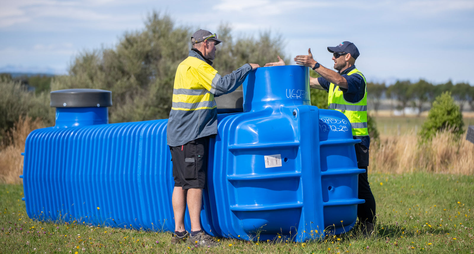 Promax underground water tank installed on site for stormwater storage.