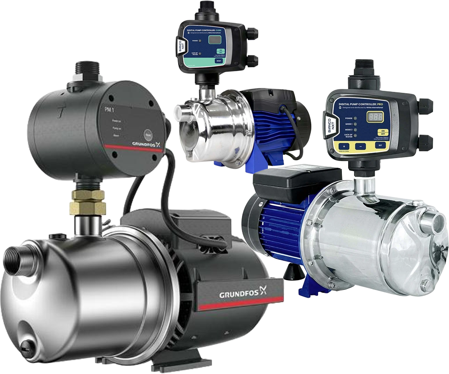 Grundfos JP 4-47 with PM1, and two Bianco jet pumps with nXt controllers