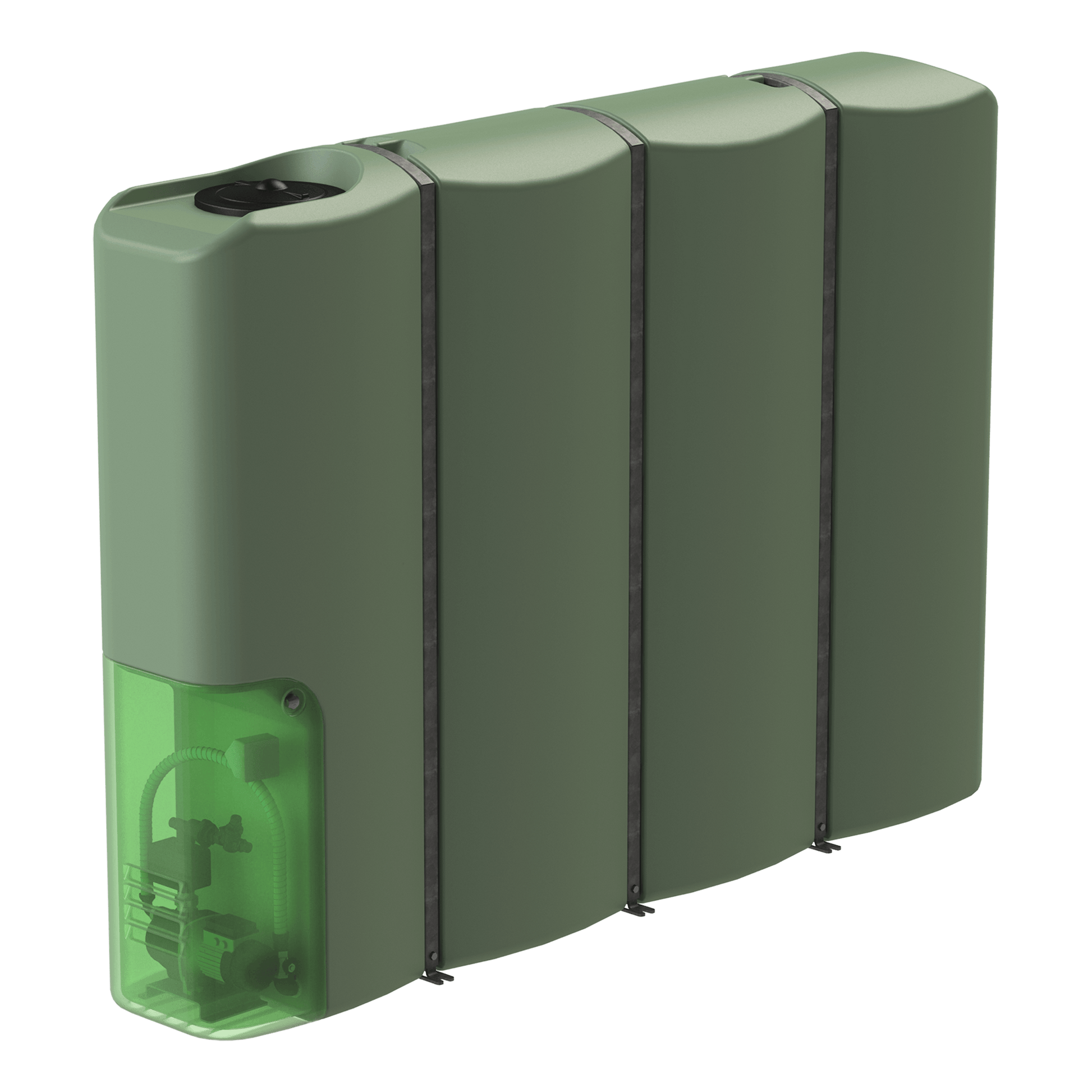 3,000L Slimline Water Tank & Pump in Mist Green