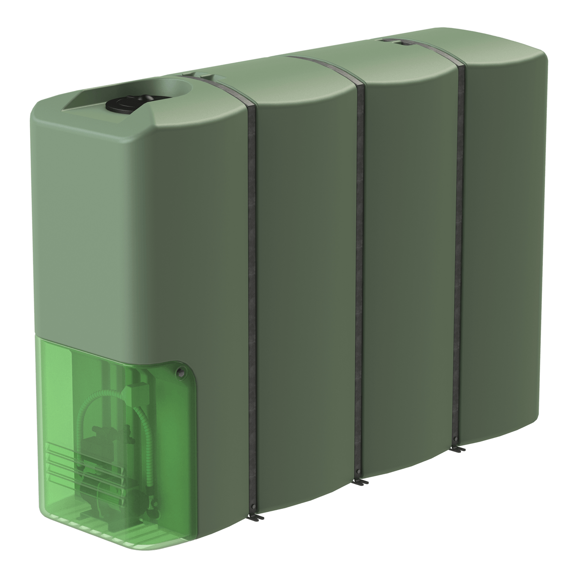 5,000L Slimline Water Tank & Pump in Mist Green