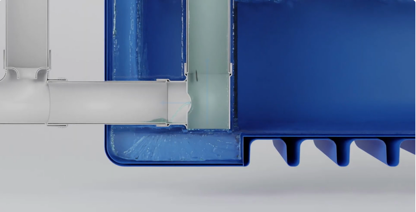 TankGuard flow path and discharge outlet protection schematic